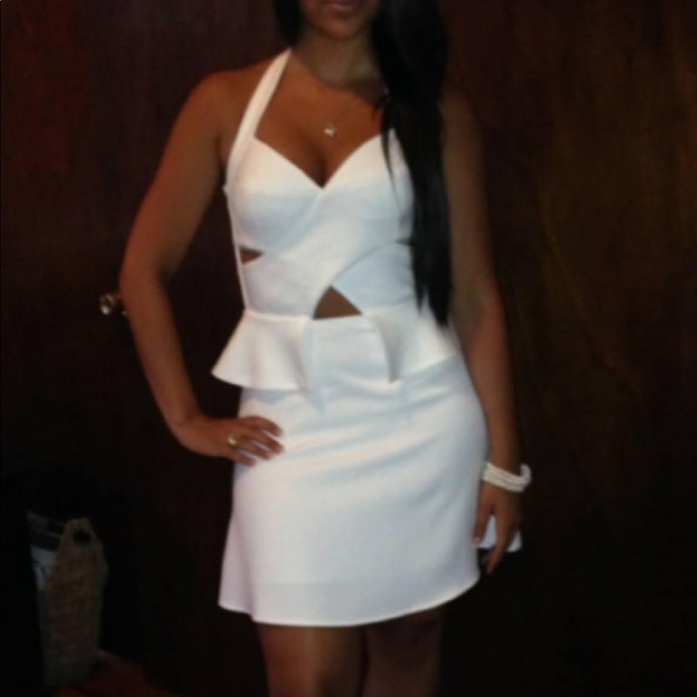 White Cut-Out Dress